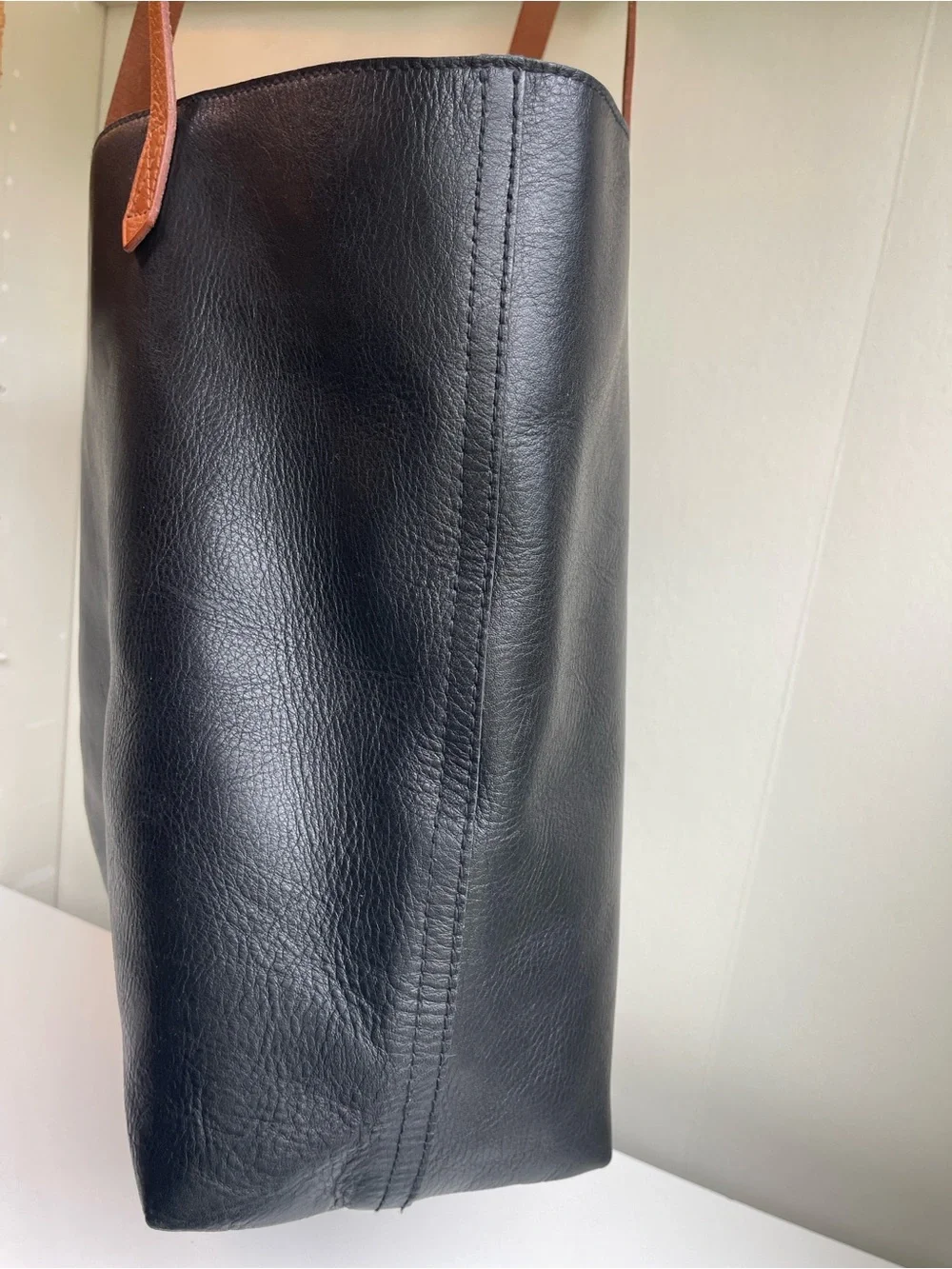 Madewell Top Zip Leather Tote Bag